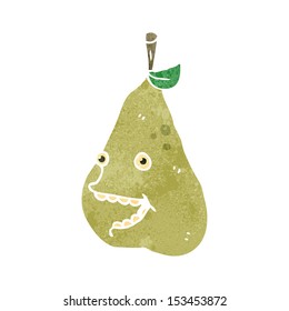 retro cartoon pear