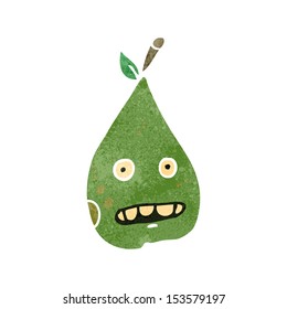 retro cartoon pear