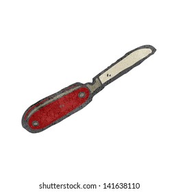 retro cartoon pen knife