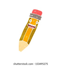 lápiz de dibujos animados retro
