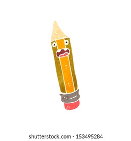lápiz de dibujos animados retro