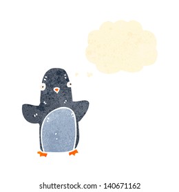 retro cartoon penguin