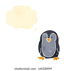 retro cartoon penguin