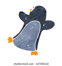 retro cartoon penguin