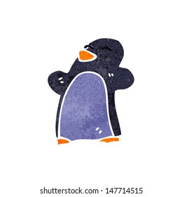 retro cartoon penguin 