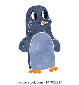 retro cartoon penguin