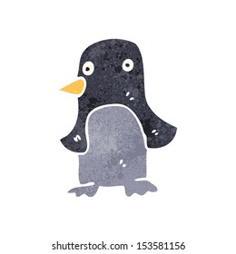 retro cartoon penguin