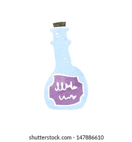 frasco de perfume de dibujos animados retro