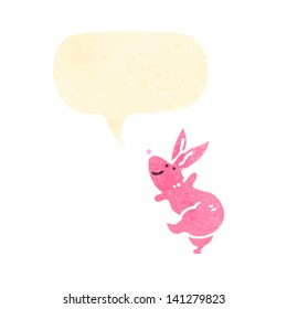 retro cartoon pink bunny rabbit