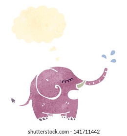 retro cartoon pink elephant