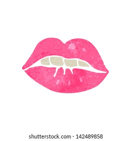 retro cartoon pink lips