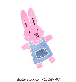 retro cartoon pink rabbit