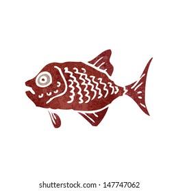 retro cartoon piranha