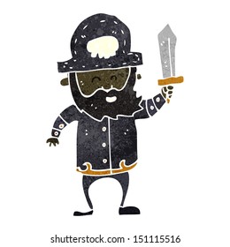pirata de dibujos animados retro