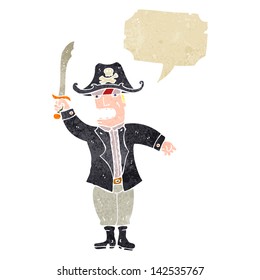 retro cartoon pirate captain
