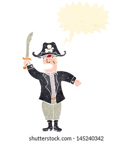 retro cartoon pirate captain
