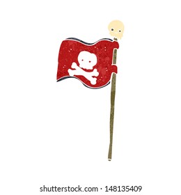 Piratenflagge mit Retro-Cartoon