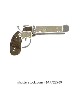 pistola de dibujos animados retro