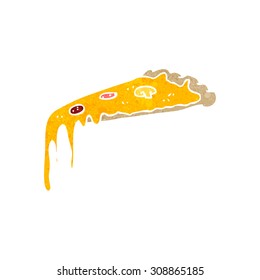 pizza de dibujos animados retro