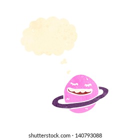 retro cartoon planet