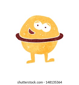 planeta de dibujos animados retro
