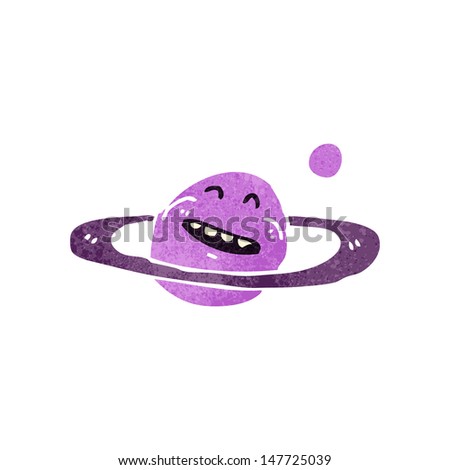 retro cartoon planet