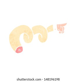 brazo señalador de dibujos animados retro
