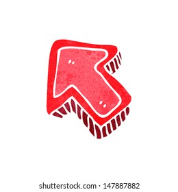 retro cartoon pointing arrow