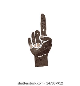 retro cartoon pointing finger