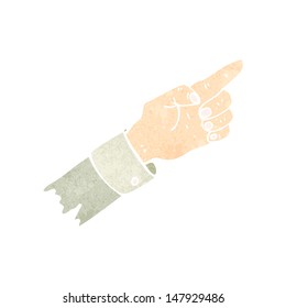 retro cartoon pointing hand