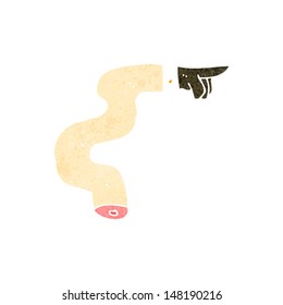 retro cartoon pointing hand