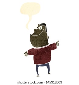 retro cartoon pointing man