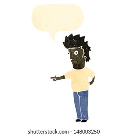 retro cartoon pointing man