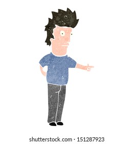 retro cartoon pointing man