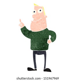 retro cartoon pointing man