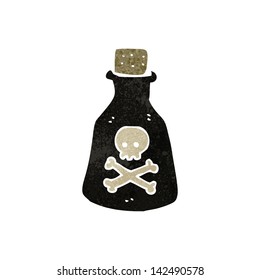 retro cartoon poison bottle