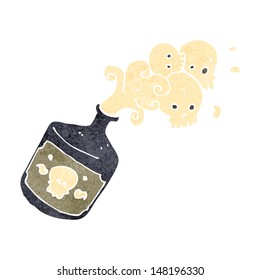 retro cartoon poison bottle