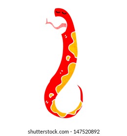 retro cartoon poisonous snake