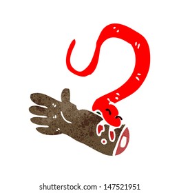 retro cartoon poisonous snake