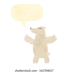 retro cartoon polar bear