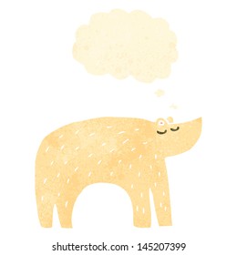 oso polar de dibujos animados retro