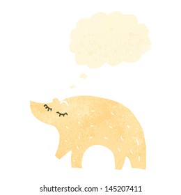 oso polar de dibujos animados retro