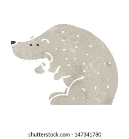 retro cartoon polar bear