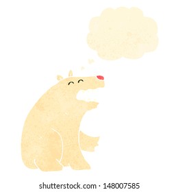retro cartoon polar bear