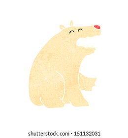 retro cartoon polar bear