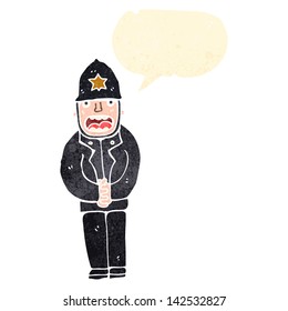 retro cartoon policeman