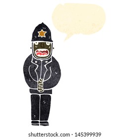 retro cartoon policeman