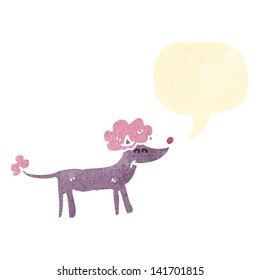 retro cartoon poodle