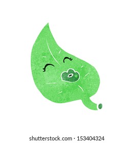 retro cartoon pretty leaf