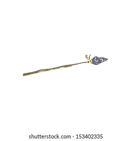 retro cartoon primitive spear